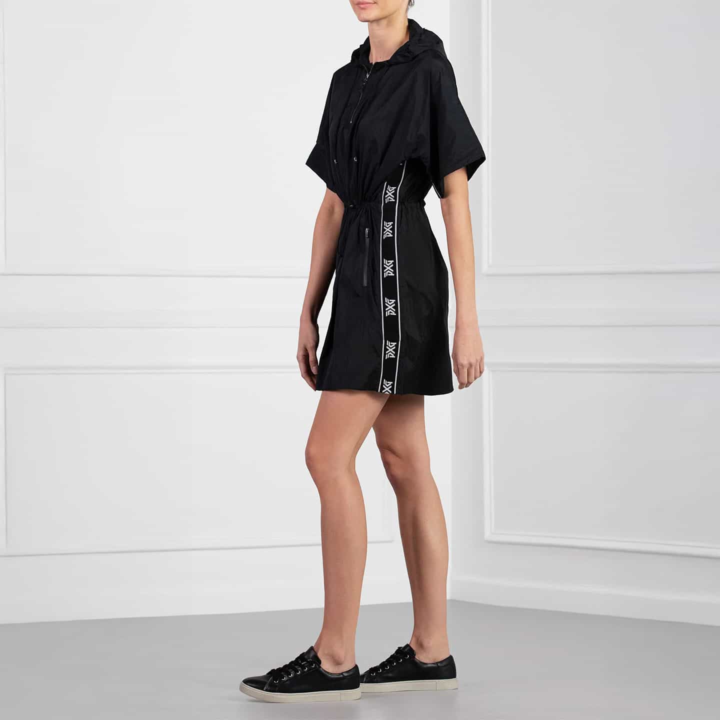 Women's Hooded Cinched Waist Dress