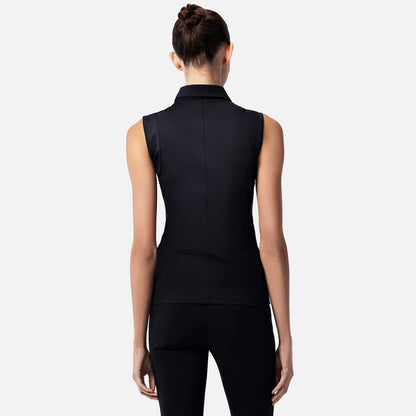 Women's Sleeveless Logo Tape Collar Polo