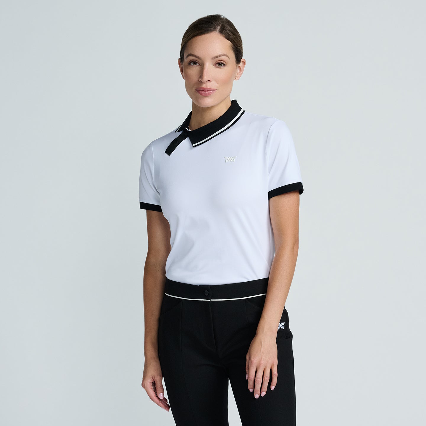 Women's Asymmetrical Snap Collar Polo