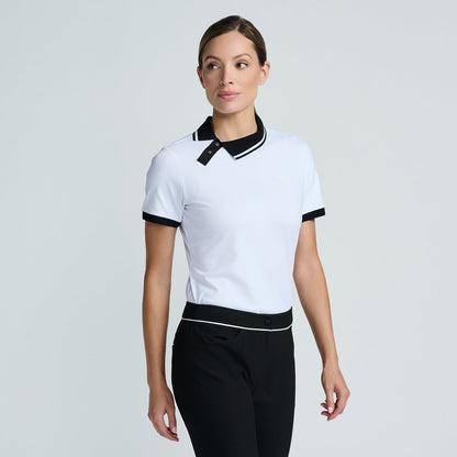 Women's Asymmetrical Snap Collar Polo