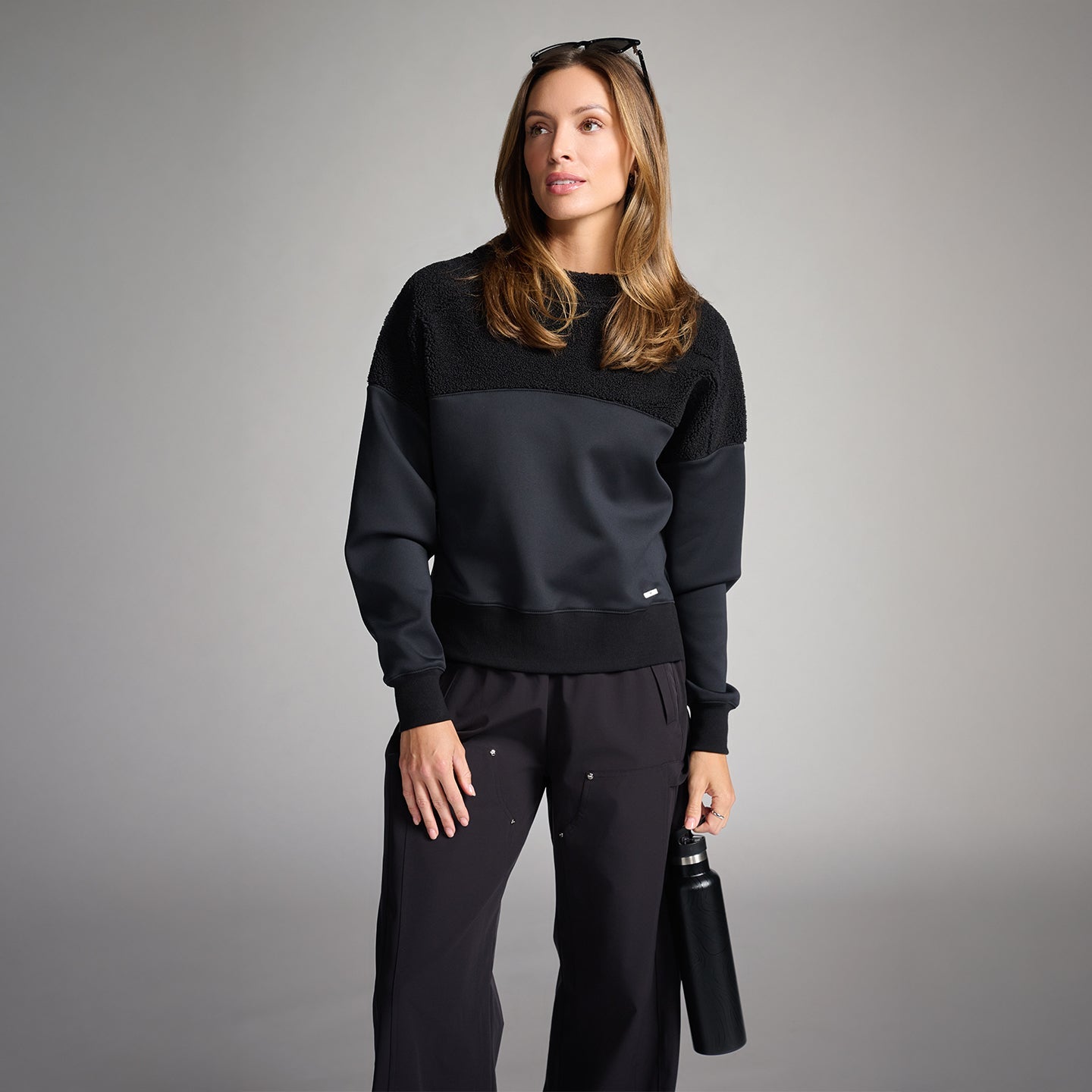 Women's Black Shadow Sweater