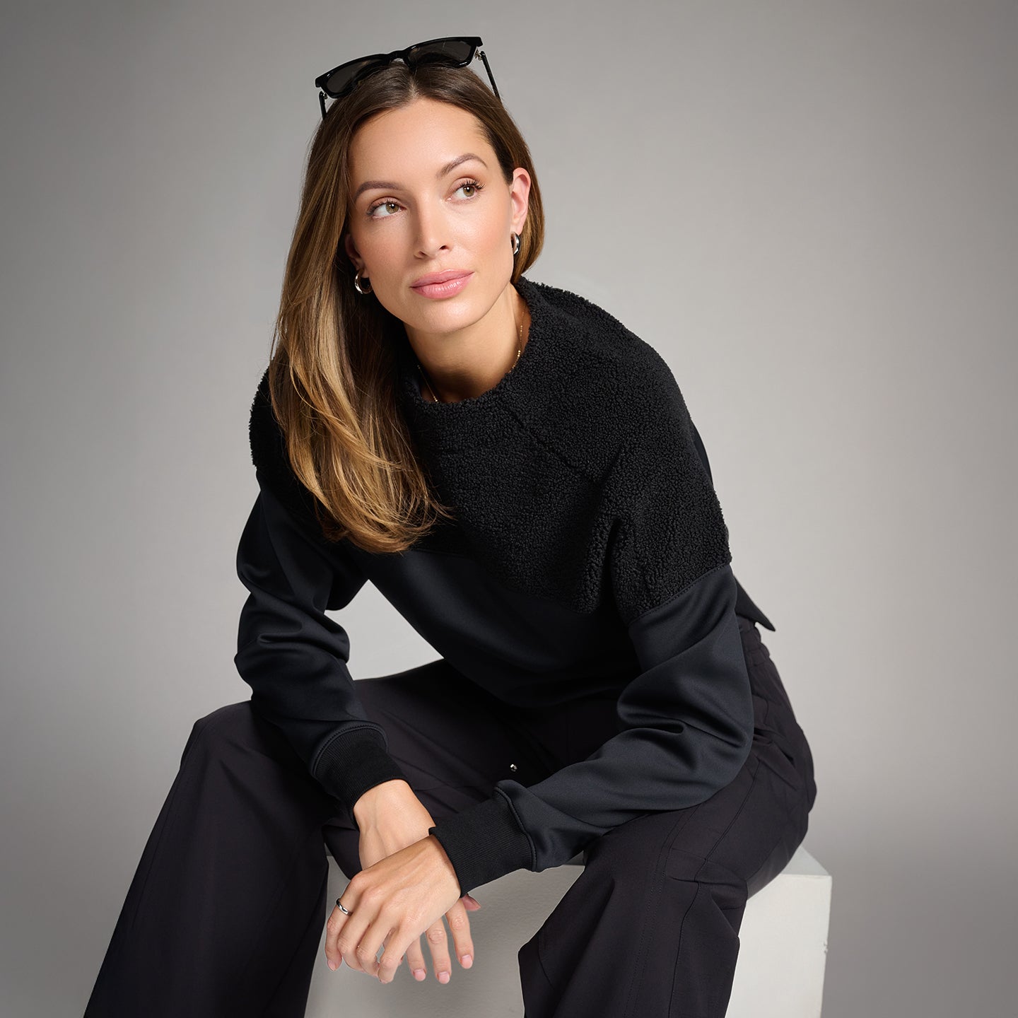 Women's Black Shadow Sweater