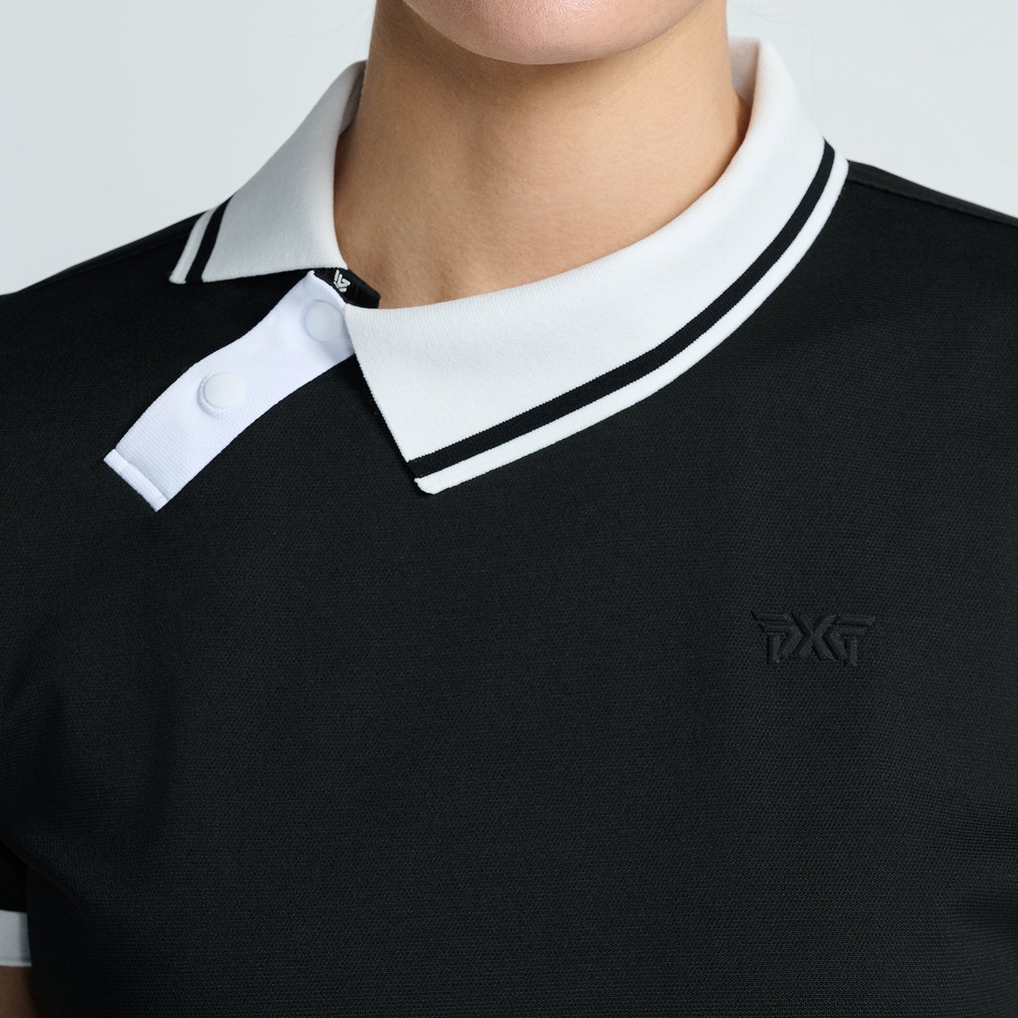 Women's Asymmetrical Snap Collar Polo