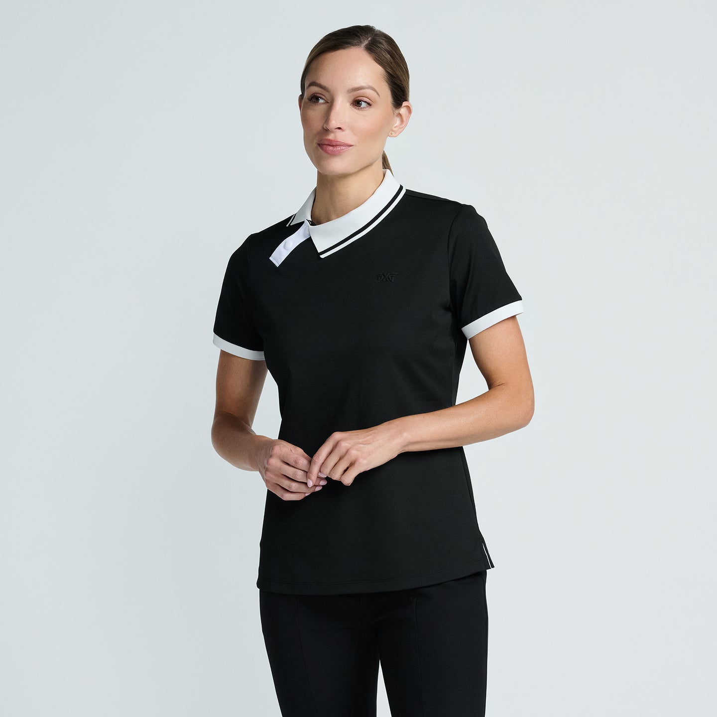 Women's Asymmetrical Snap Collar Polo