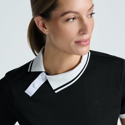 Women's Asymmetrical Snap Collar Polo
