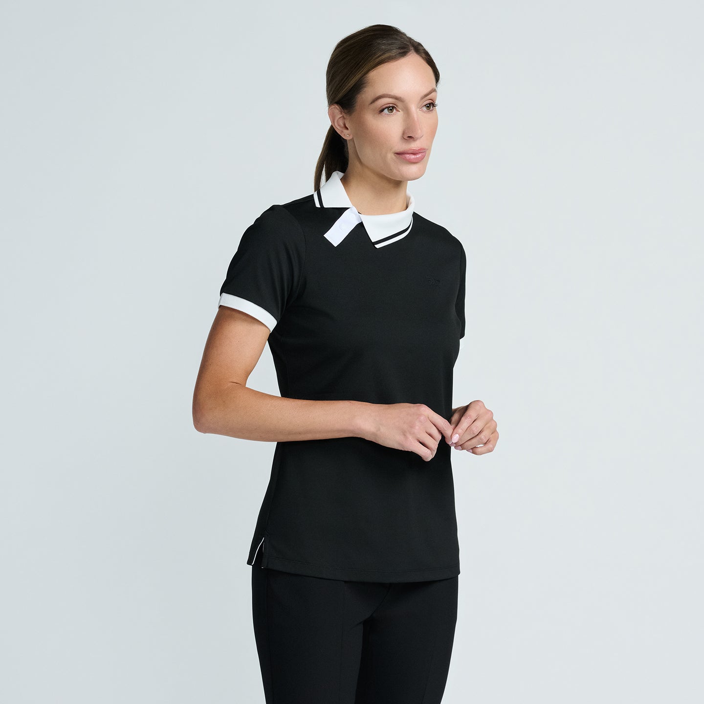 Women's Asymmetrical Snap Collar Polo