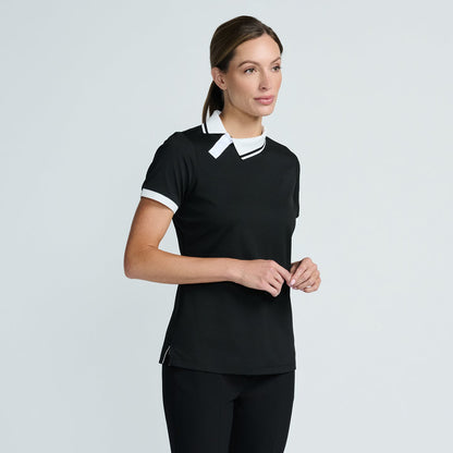 Women's Asymmetrical Snap Collar Polo