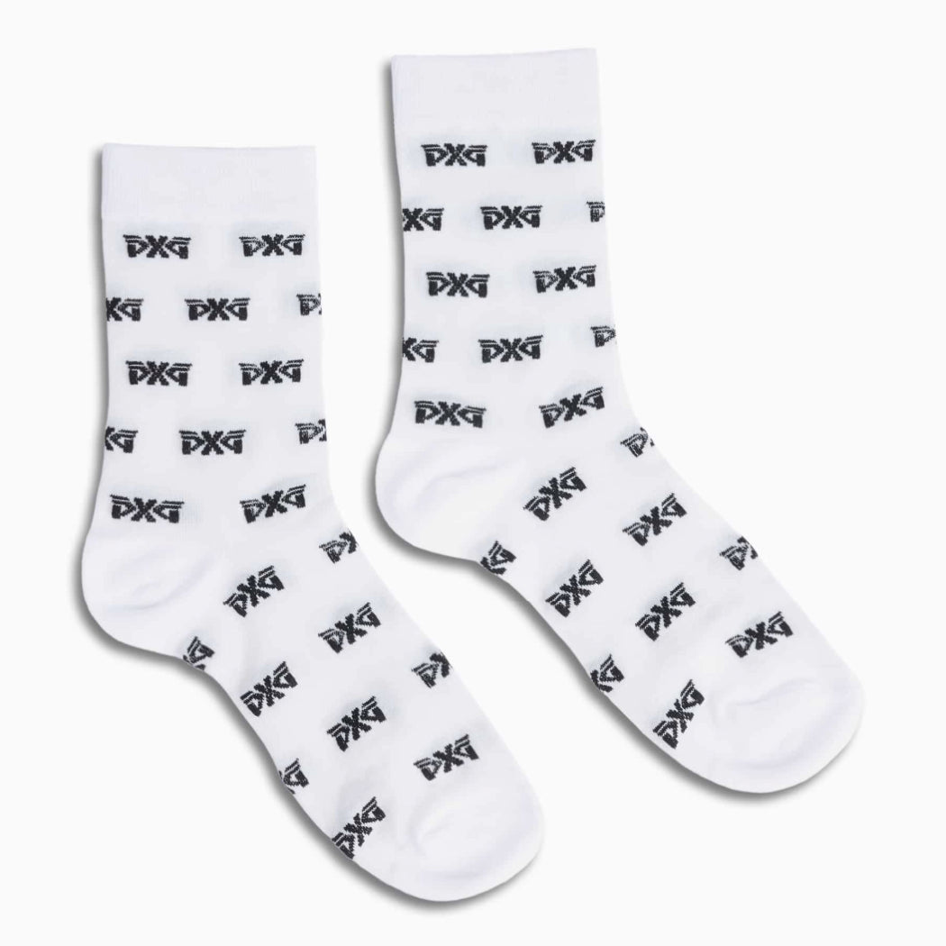 Women's All Over Logo Mesh Crew Socks