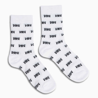 Women's All Over Logo Mesh Crew Socks