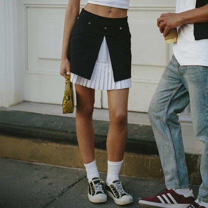 Women's Apron Pleated Skirt