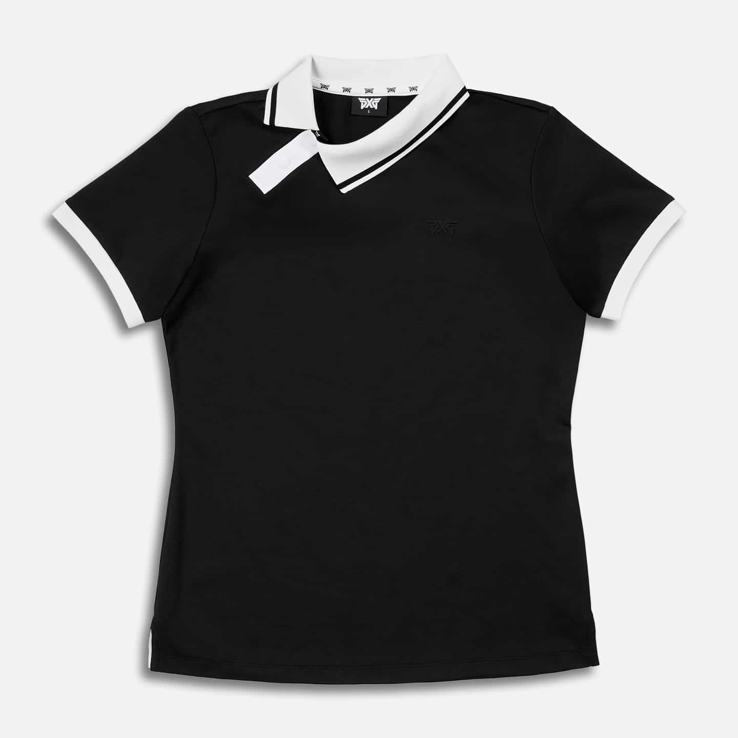 Women's Asymmetrical Snap Collar Polo