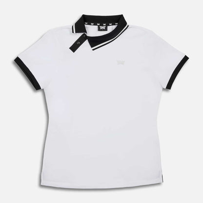 Women's Asymmetrical Snap Collar Polo
