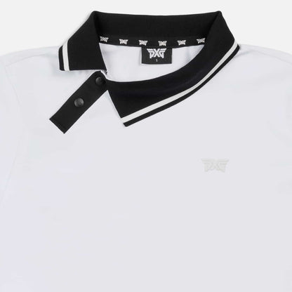 Women's Asymmetrical Snap Collar Polo