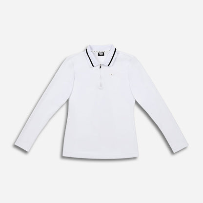 Women's Terry Cloth 1/4 Zip Long Sleeve Polo